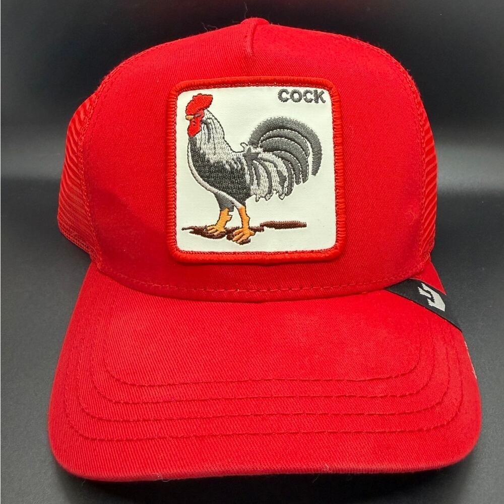 NEW Men's Red Goorin Bros The Rooster Adjustable Trucker Hat